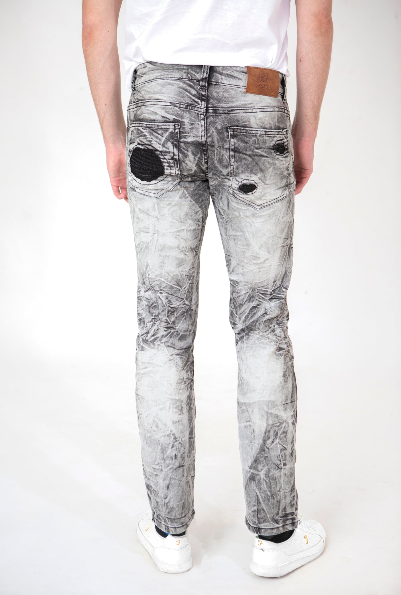 D229 COMFORT DISTRESSED GREY JEANS – GEORGIO PEVIANI